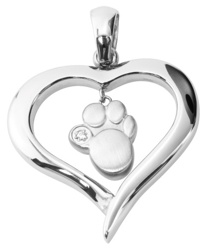 737 Magnet Pendant heart with paw