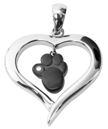 738 Magnet Pendant heart with paw