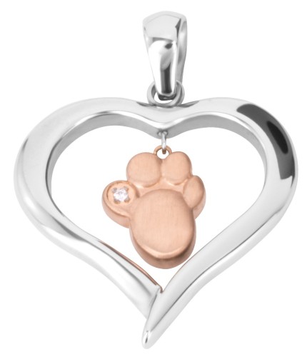 761 Magnet Pendant heart with paw