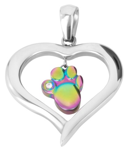 762 Magnet Pendant heart with paw