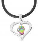 762 Magnet Pendant heart with paw